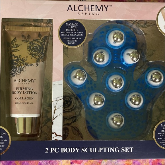 NIB Alchemy Body Sculpting Gift Set (2pc) 360 Message Glove /Body Firmin… - Picture 2 of 12